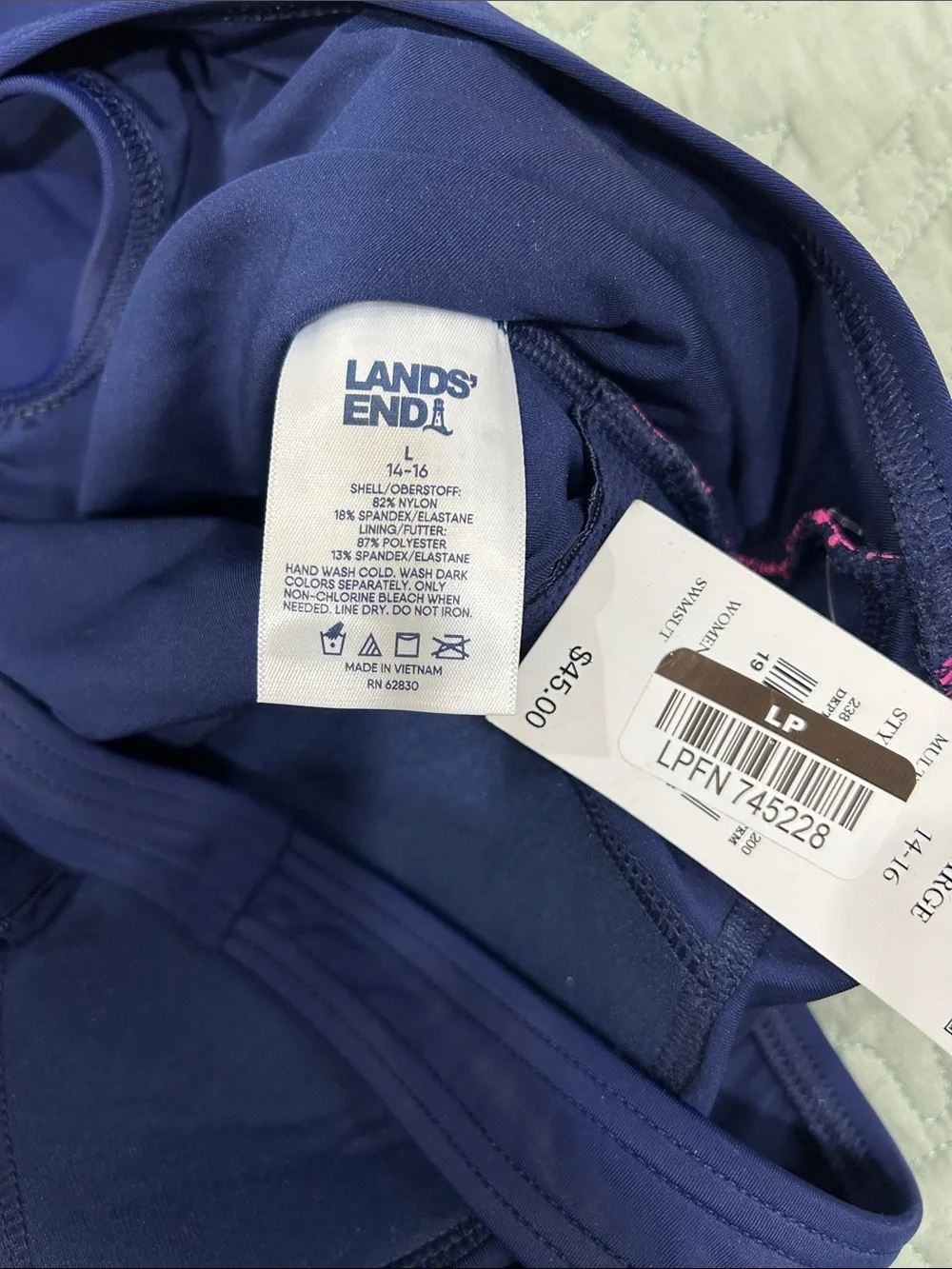 Land’s End Tank Swim Suit NWT - Picture 6 of 7